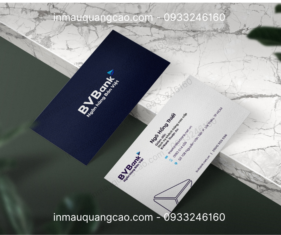 Mẫu danh thiếp ngân hàng VB bank - in danh thiếp Bình Dương TPHCM
